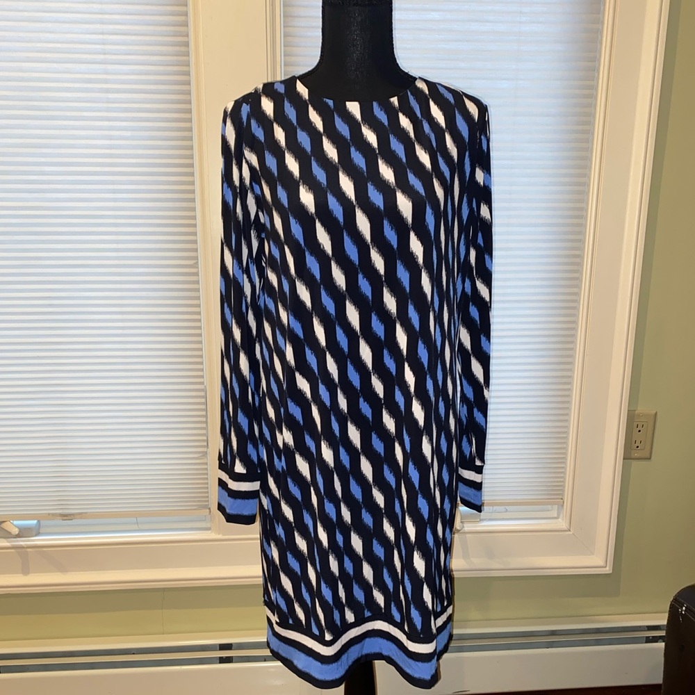 Michael Kors NEW! blue printed tunic dress